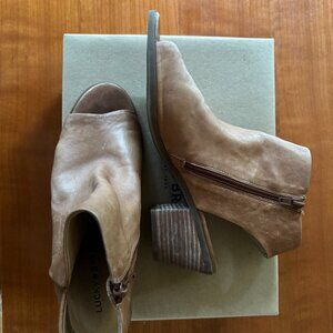 Lucky brand open-toe booties, women's 8.5
